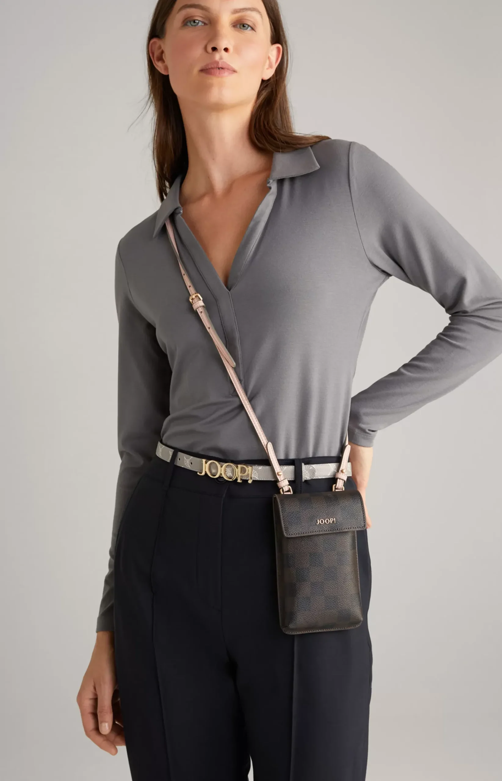 Piazza Edition Pippa Phone Bag in Brown and Black