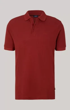 Primus Cotton Polo Shirt in Brick Red