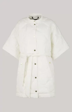 Quilted Cape Jacket in Off-white