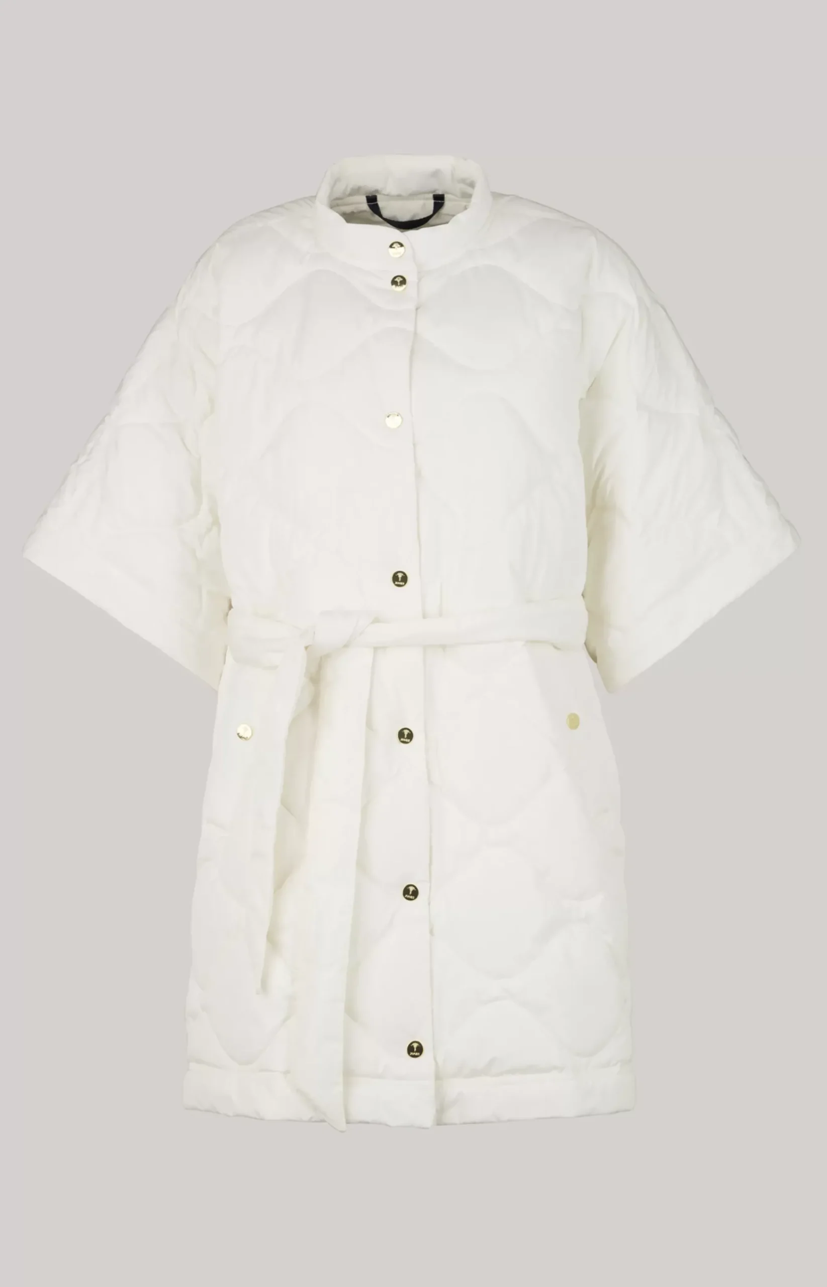 Quilted Cape Jacket in Off-white