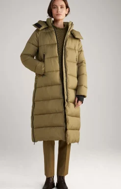 Quilted Coat in Olive