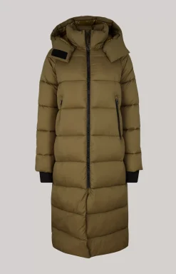 Quilted Coat in Olive