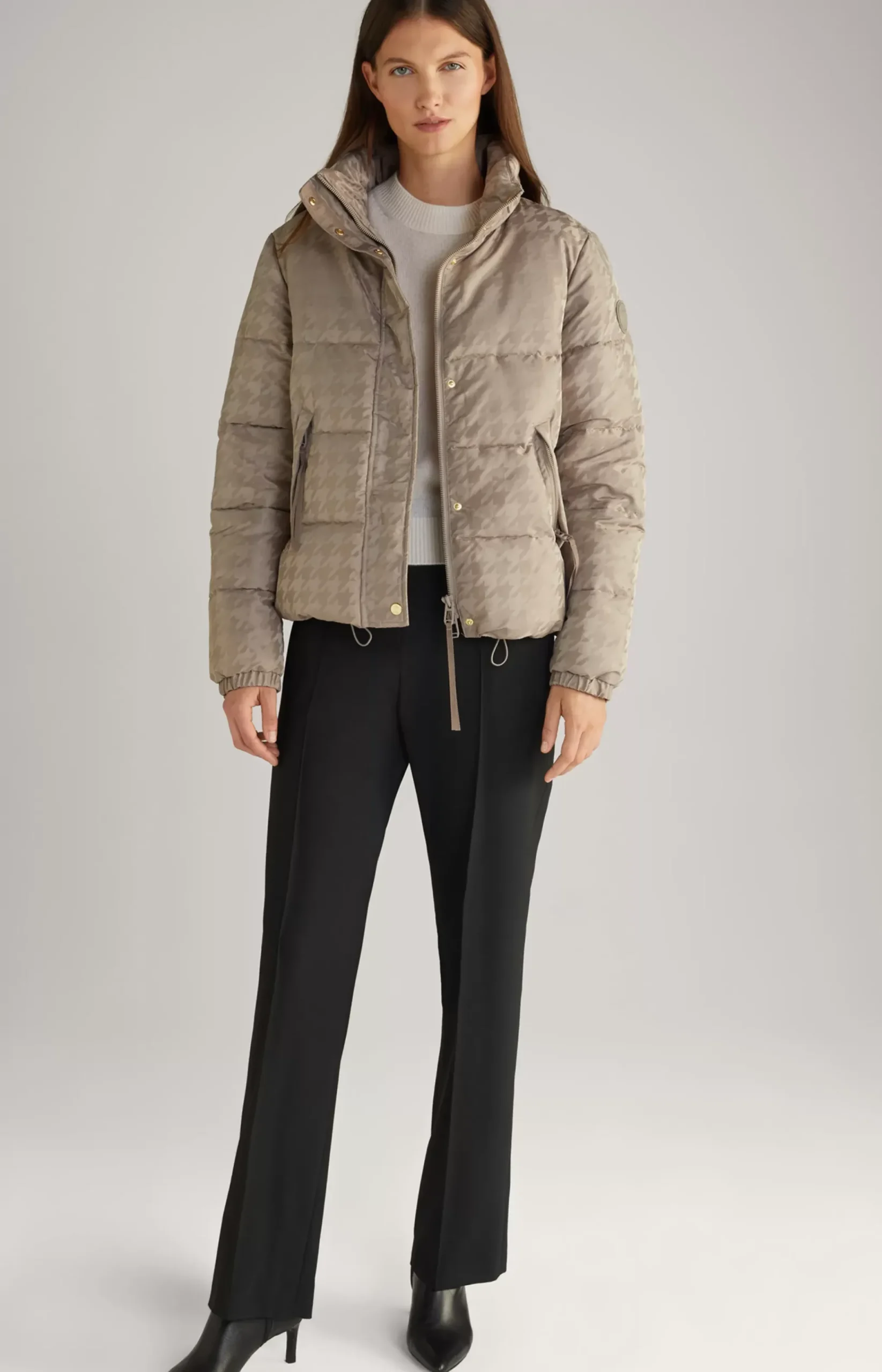 Quilted Jacket in Greige