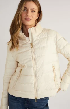Quilted Jacket in Light Beige