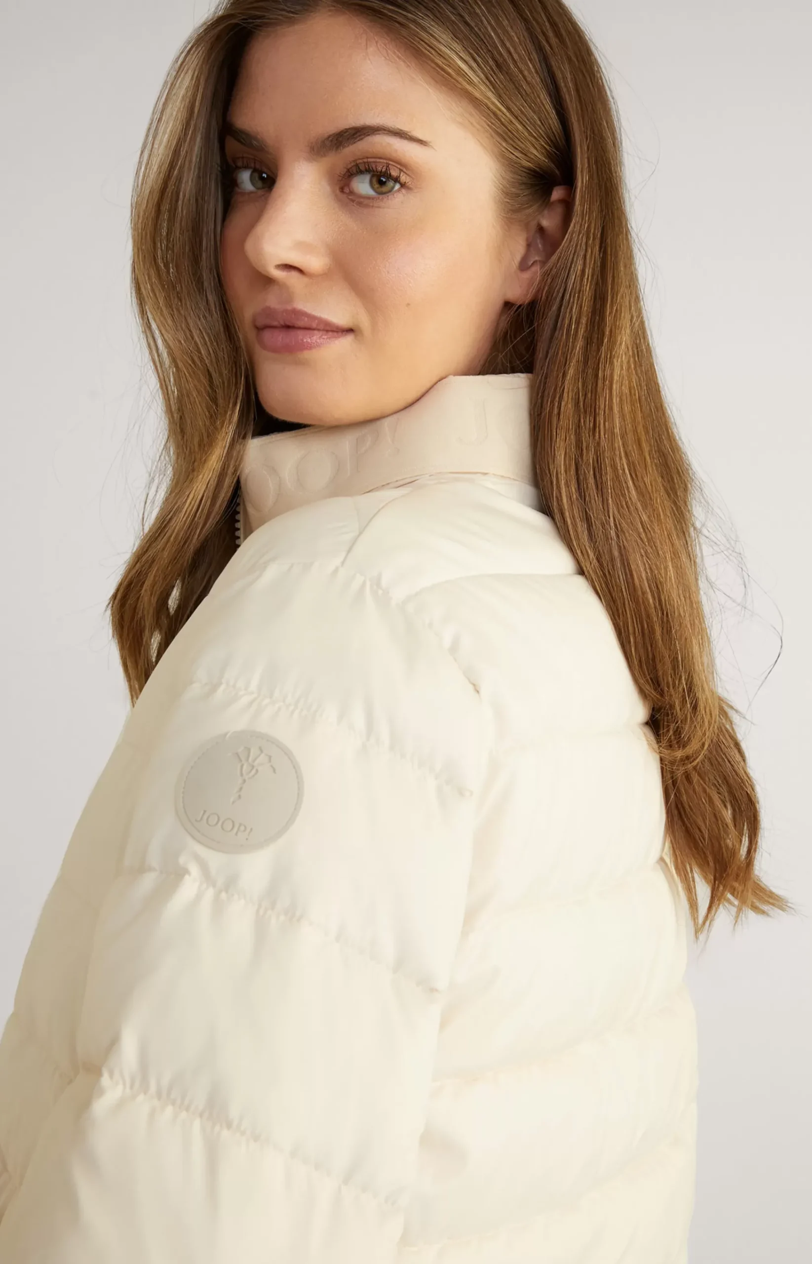 Quilted Jacket in Light Beige