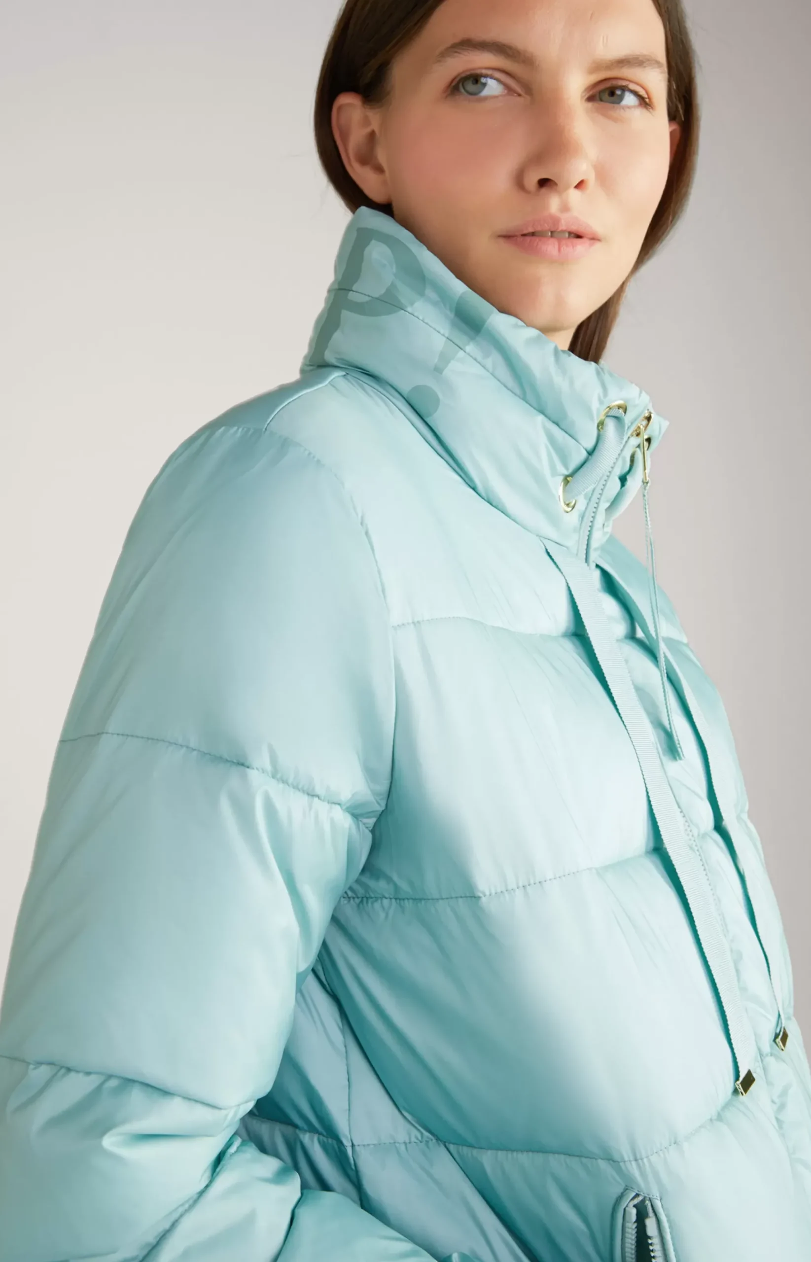 Quilted Jacket in Light Blue