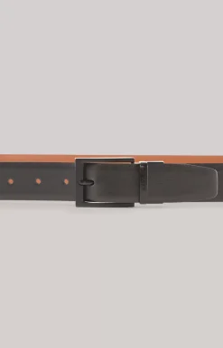 Reversible Belt in Black/Light Brown