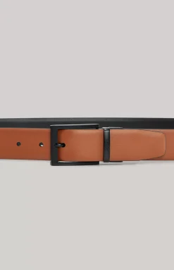 Reversible Belt in Black/Light Brown