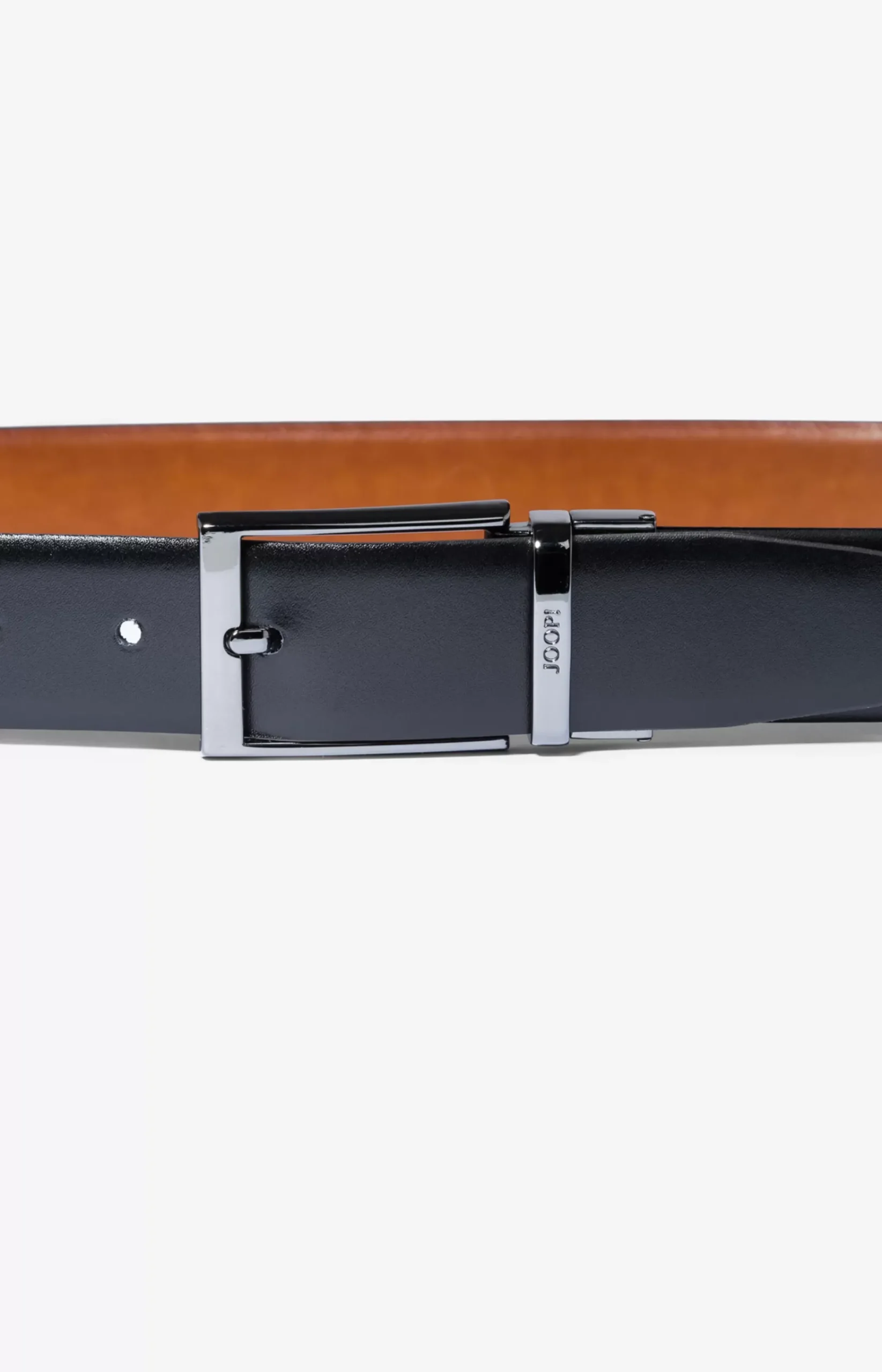 Reversible Belt in Cognac/Black