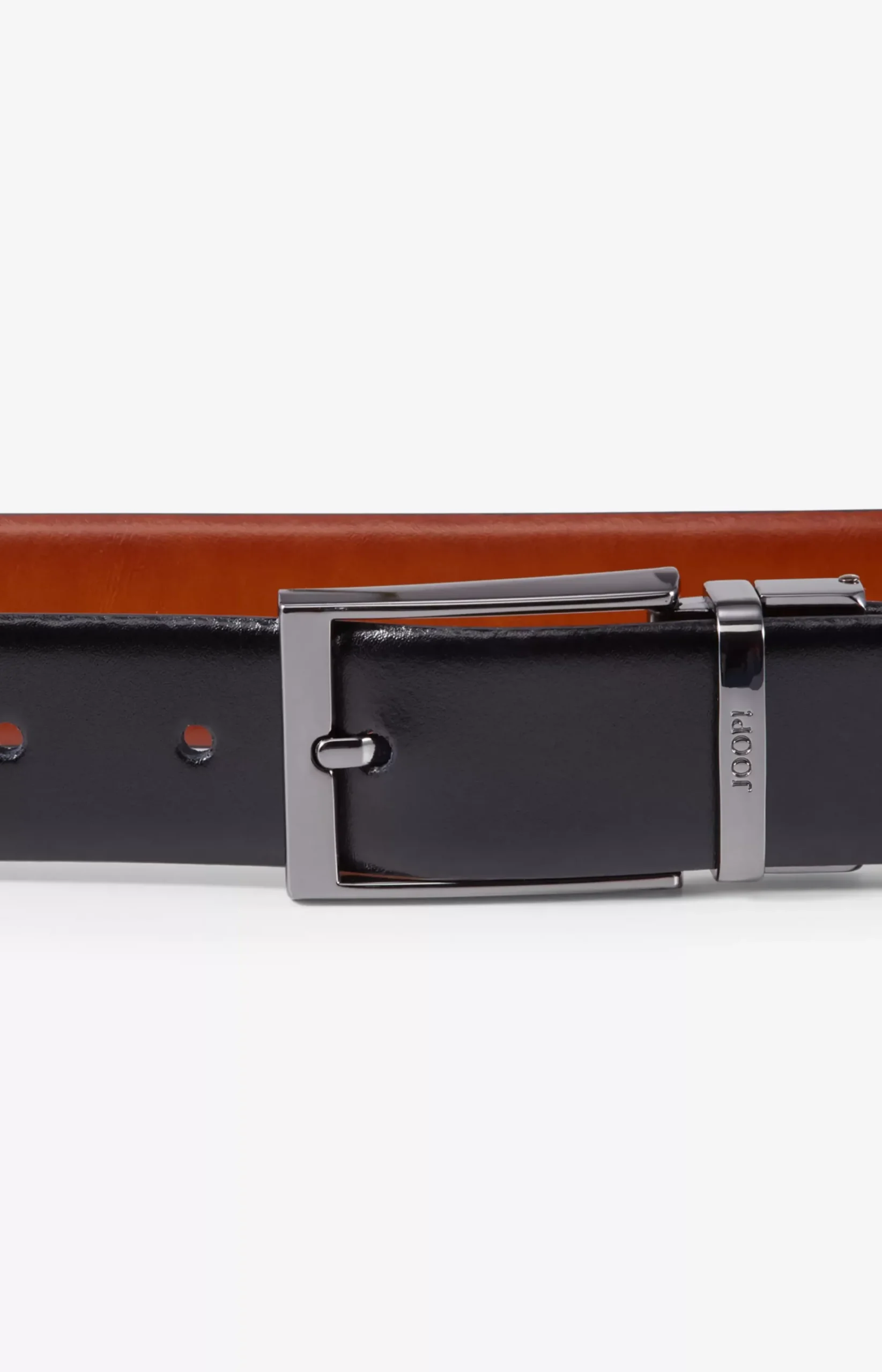 Reversible Belt in Cognac/Black