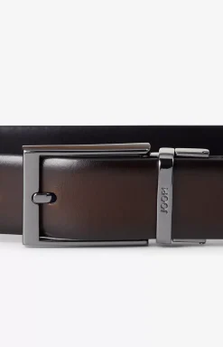 Reversible Belt in Dark Brown/Black