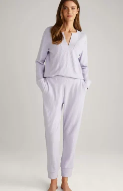 Ribbed Loungewear Joggers in Lavender