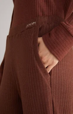 Ribbed Loungewear Joggers in Coffee
