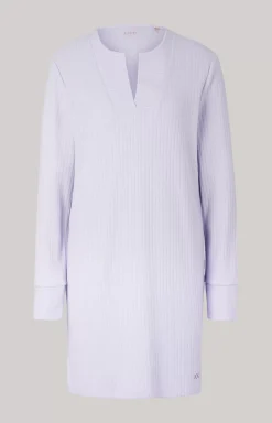 Ribbed Loungewear Shirt in Lavender