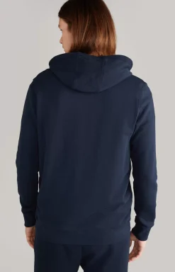 Salvatore Hoodie Sweatshirt Jacket in Dark Blue