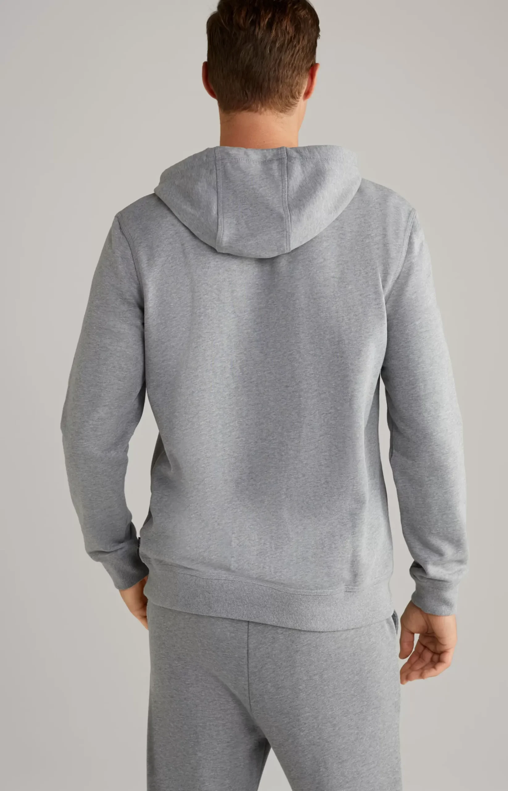 Samuel Cotton Hoodie in Grey Flecked