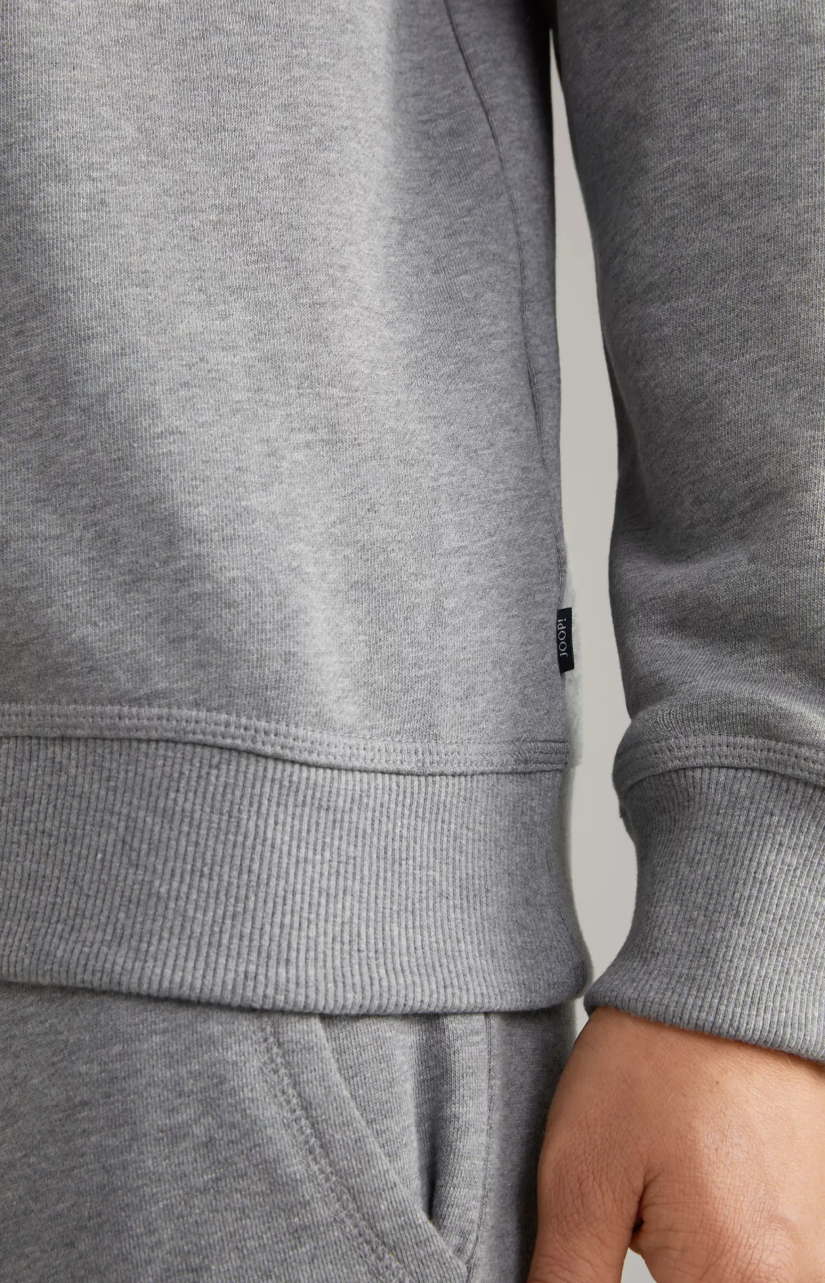 Samuel Cotton Hoodie in Grey Flecked