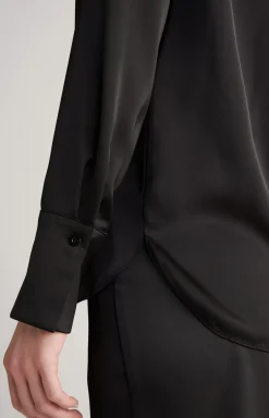 Satin Blouse in Black