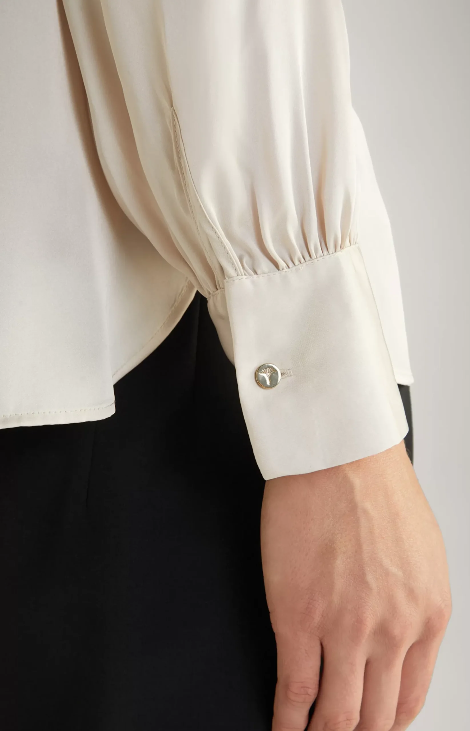 Satin Blouse in Cream