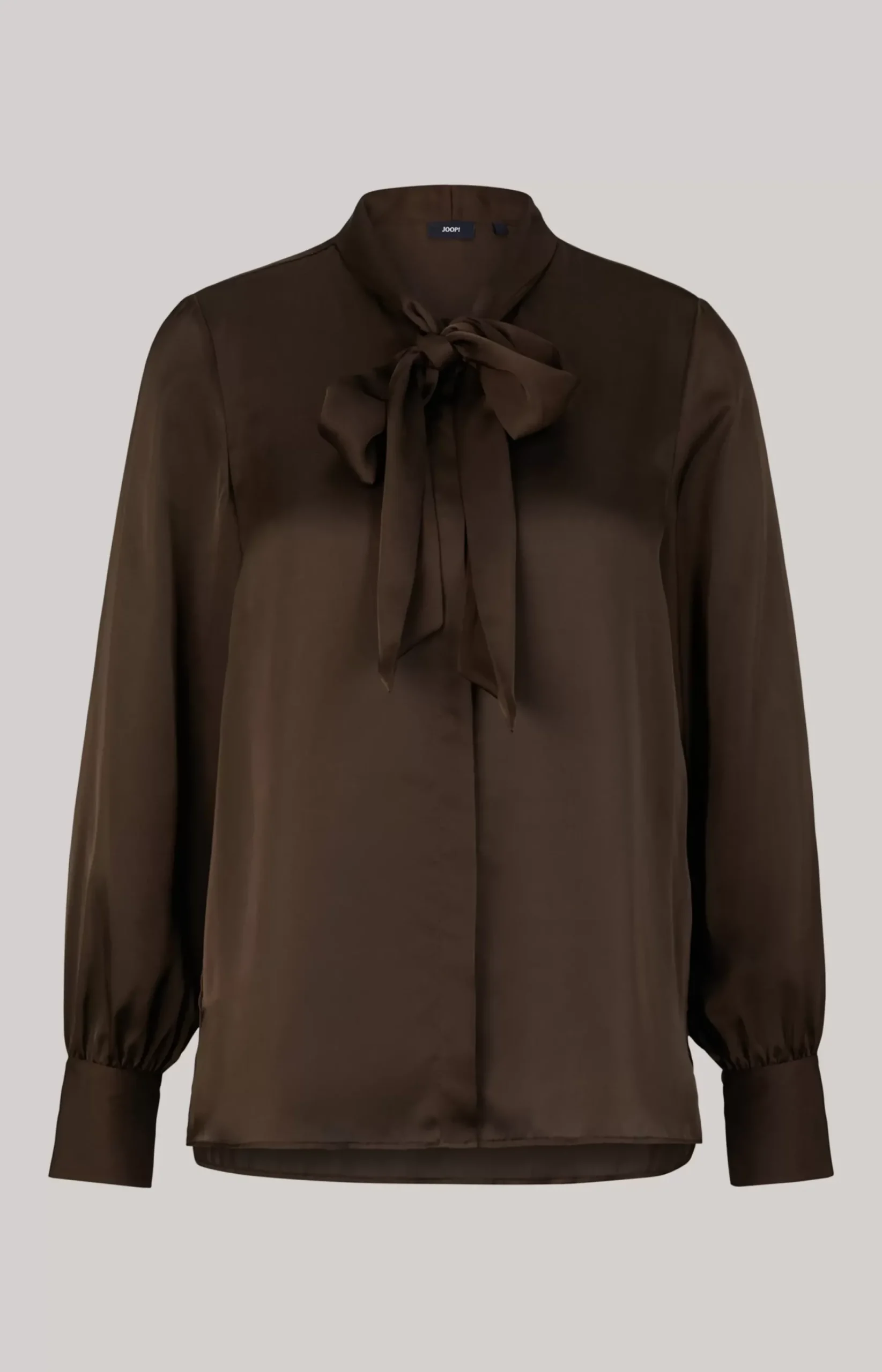 Satin Blouse in Dark Brown