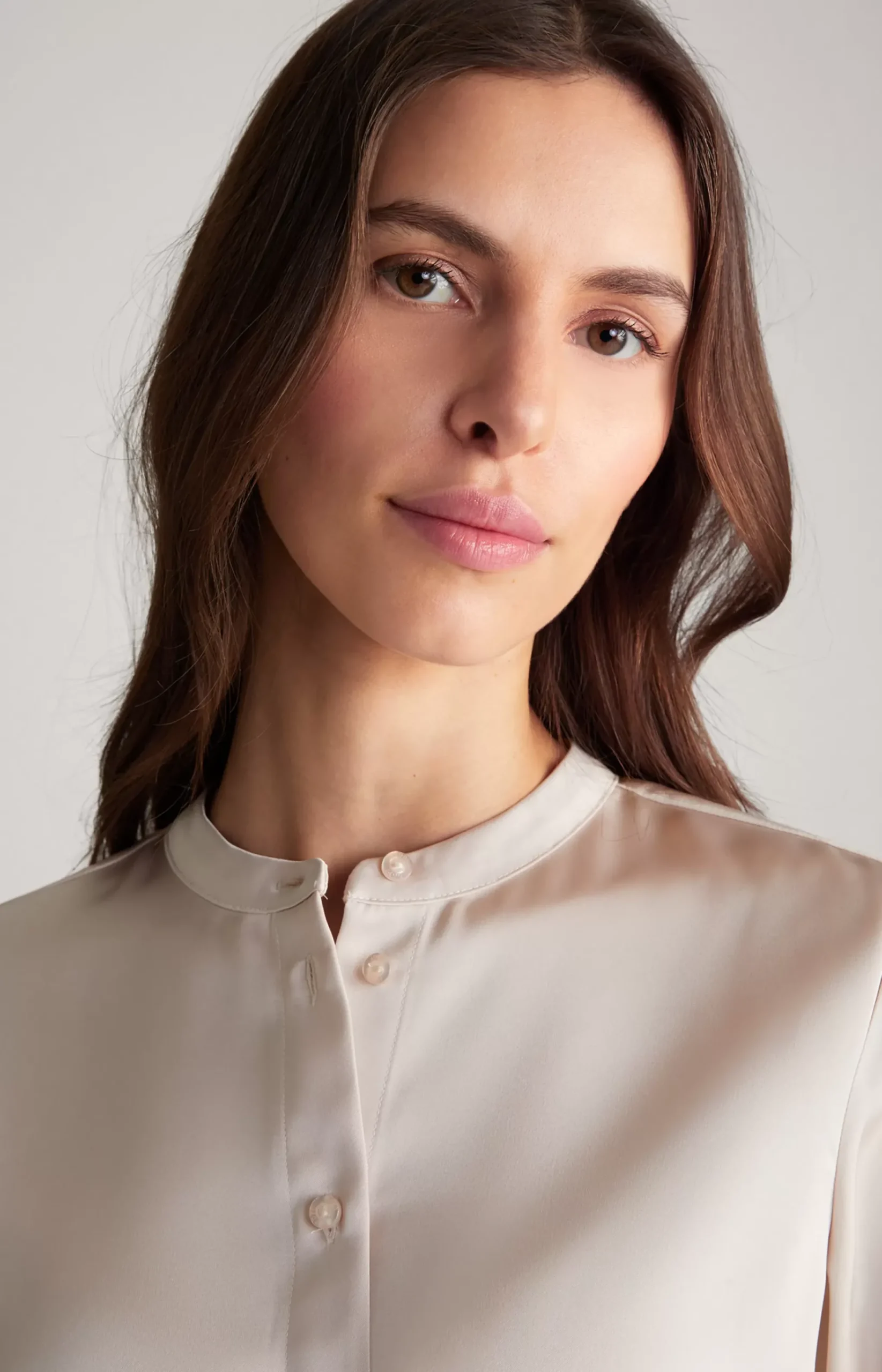 Satin Blouse in Delicate Pink