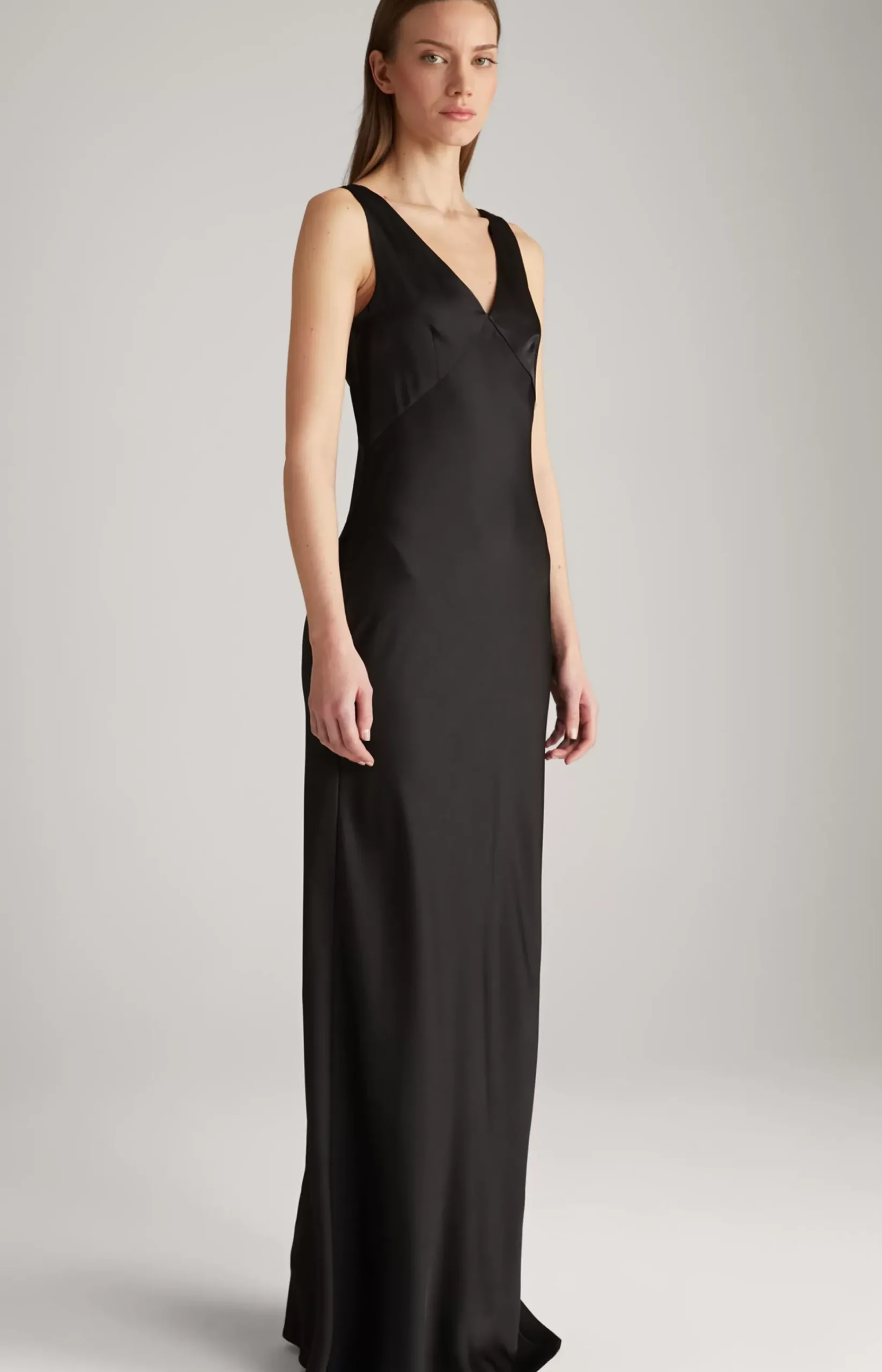 Satin Dress in Black