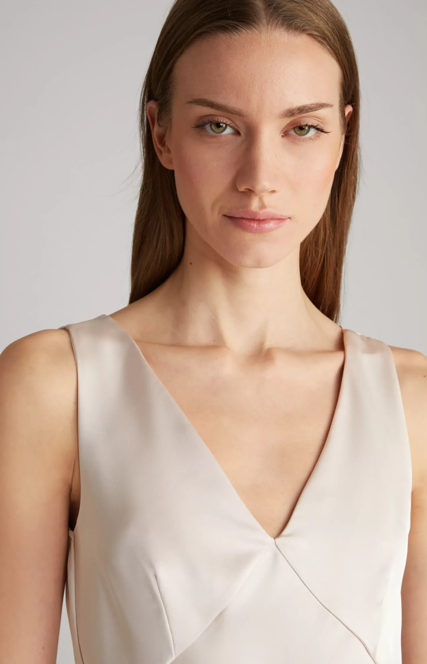 Satin Dress in Champagne