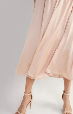 Satin Skirt in Rose