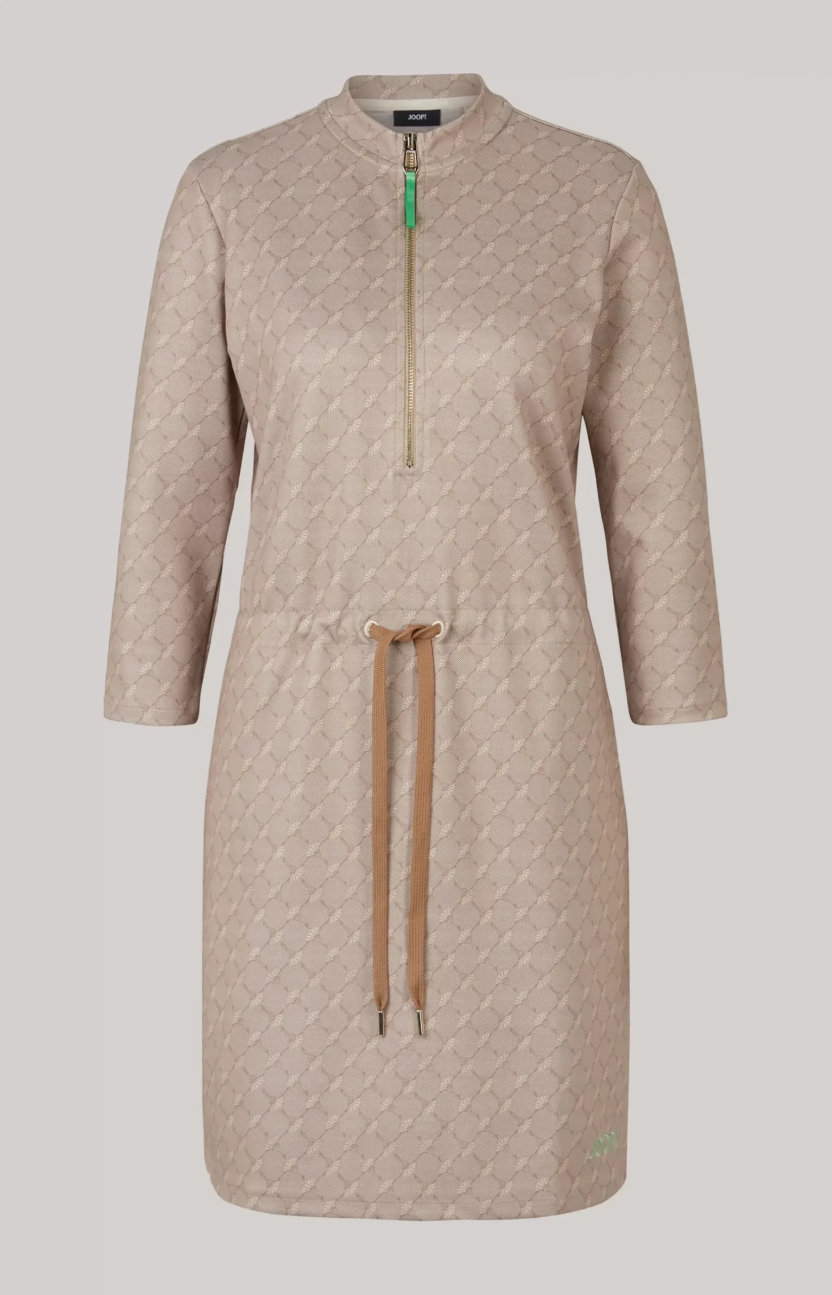 Scuba Dress in a Beige Pattern