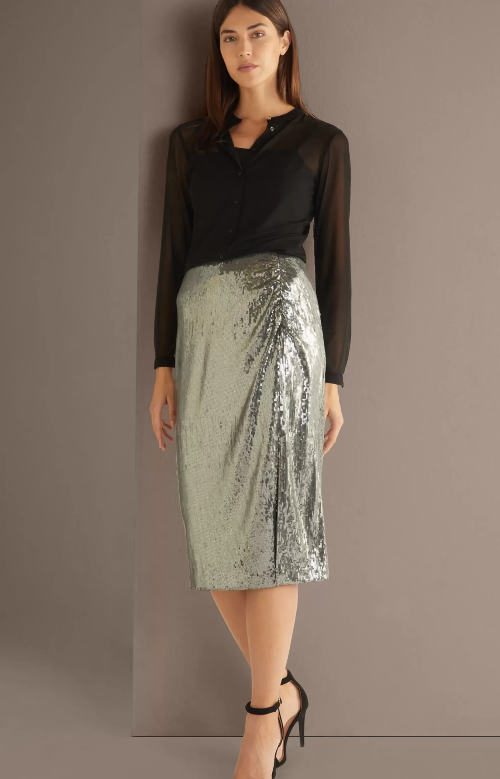 Sequined Skirt in Grey