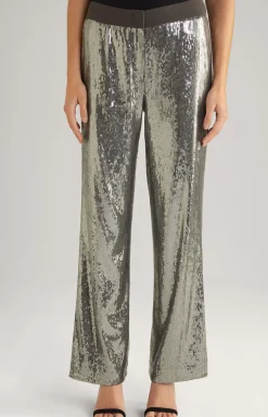 Sequined Trousers in Grey