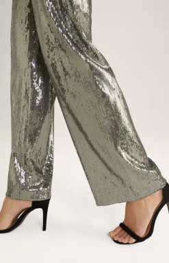 Sequined Trousers in Grey