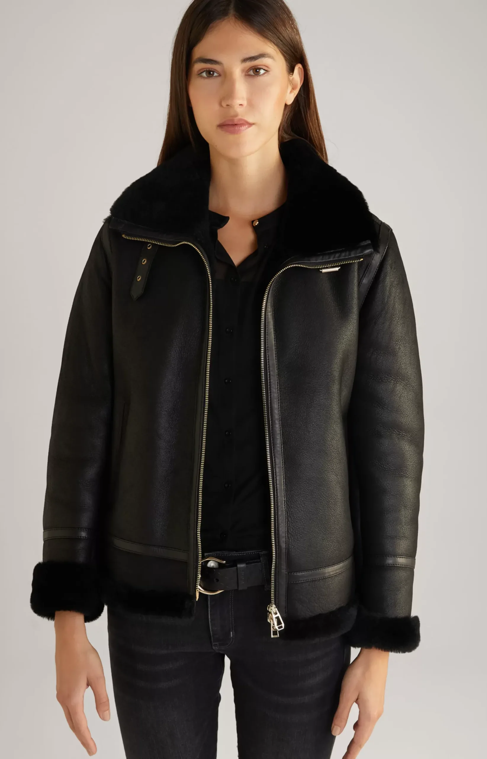 Shearling Jacket in Black