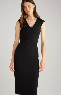 Shift Dress with Stretch in Black