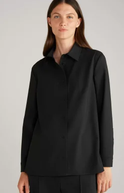 Shirt-style Blouse in Black