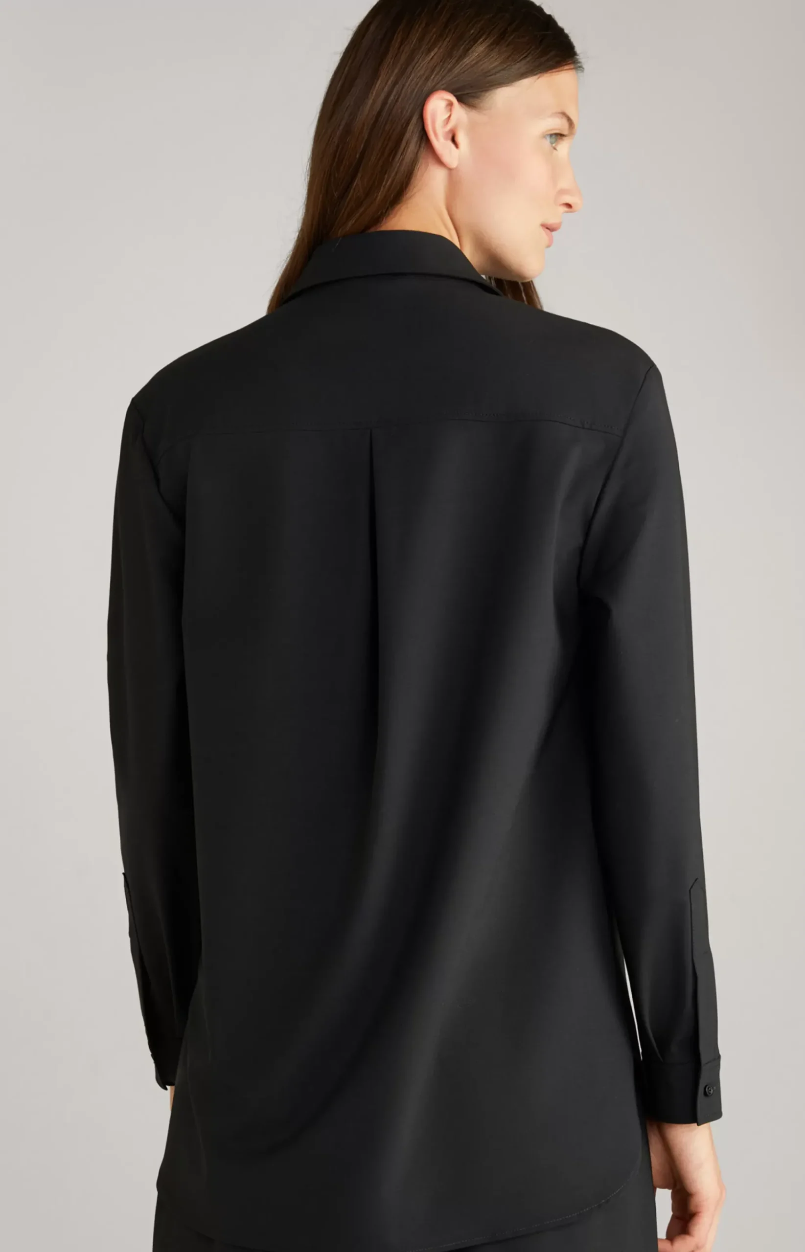 Shirt-style Blouse in Black