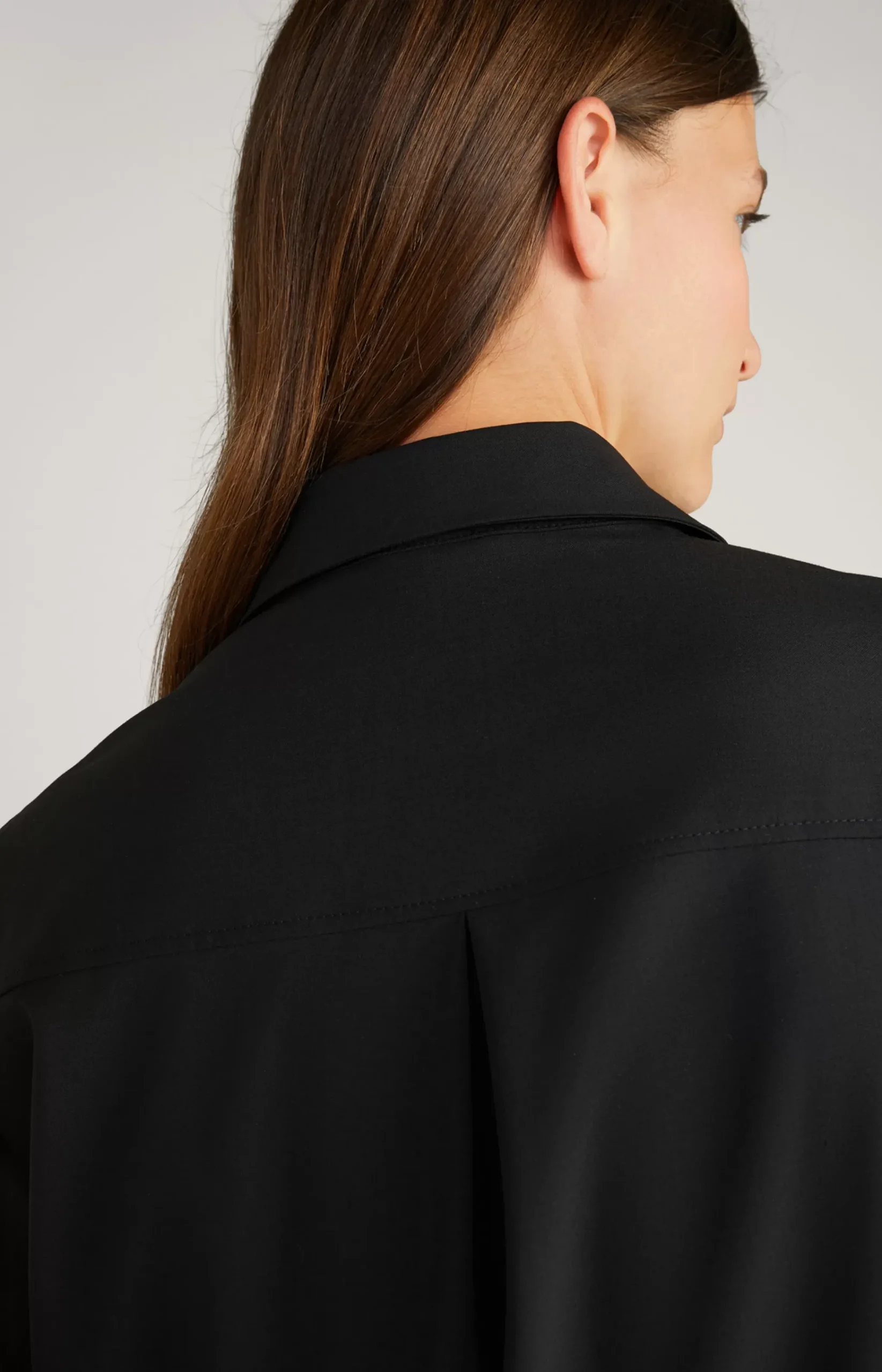 Shirt-style Blouse in Black