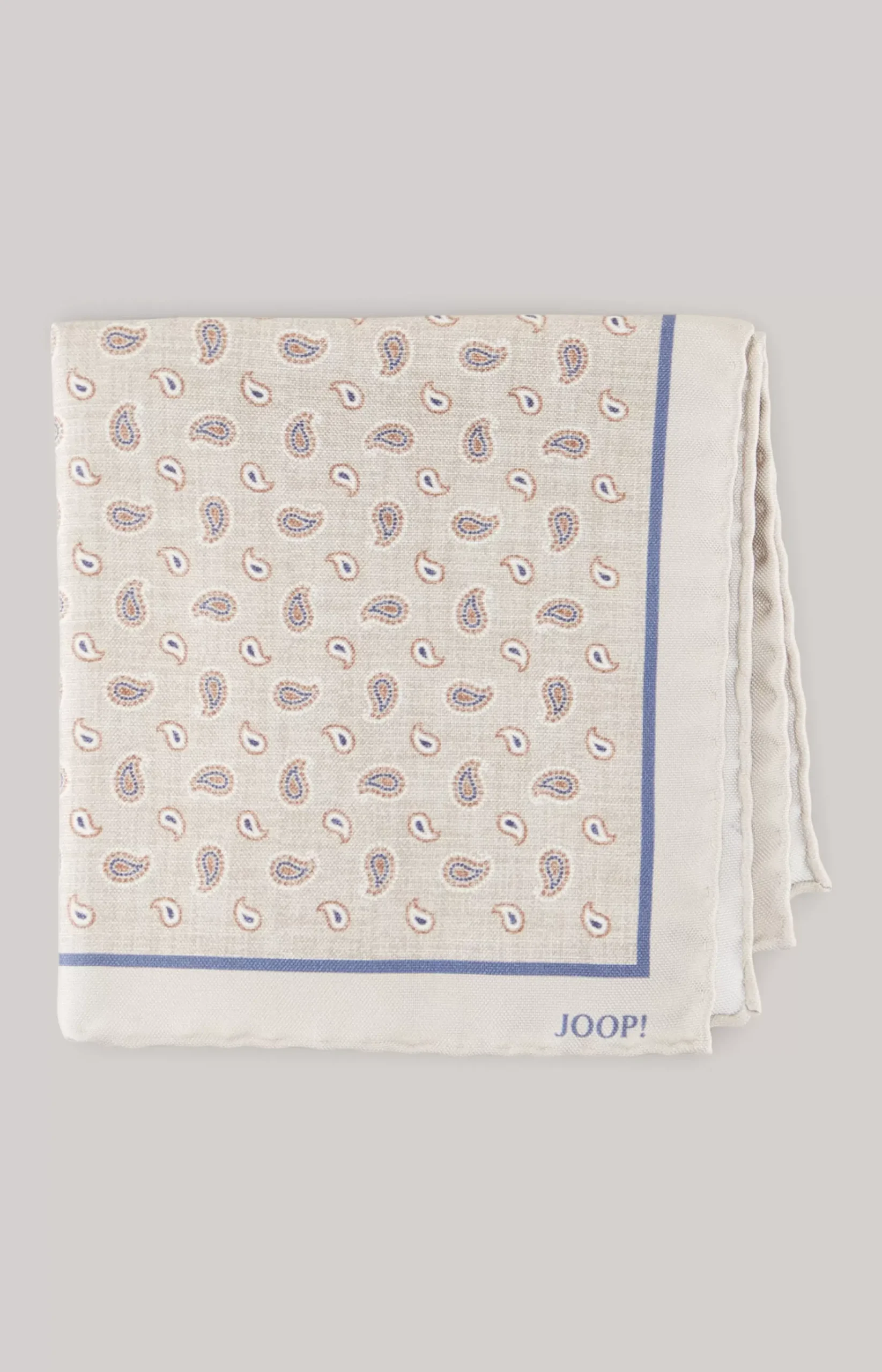 Silk Pocket Square in Beige/Brown
