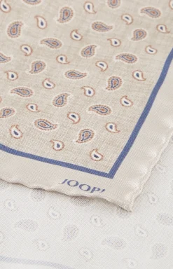 Silk Pocket Square in Beige/Brown