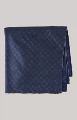 Silk Pocket Square in Dark Blue