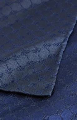 Silk Pocket Square in Dark Blue
