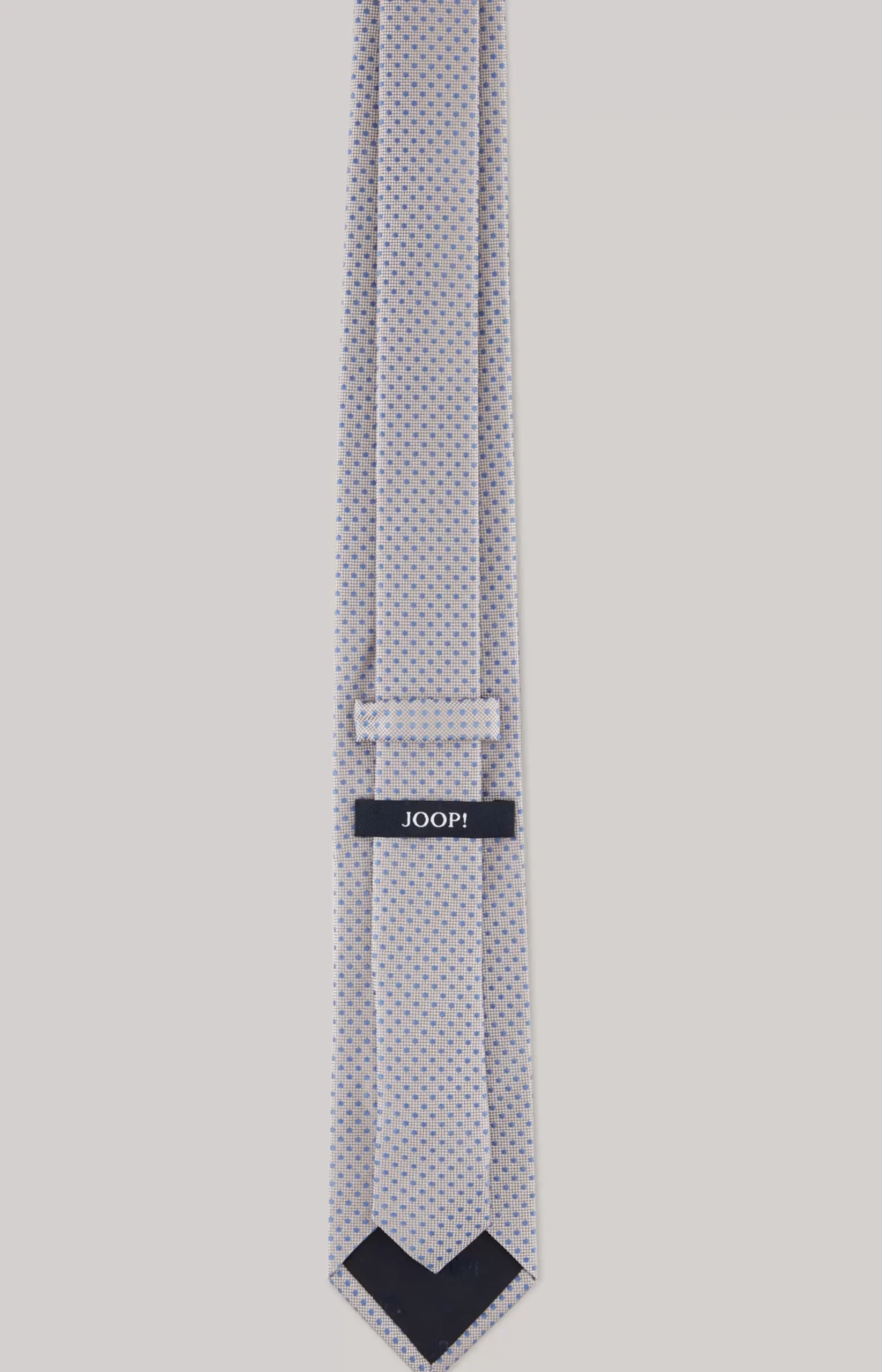 Silk Tie in Light Brown/Light Grey