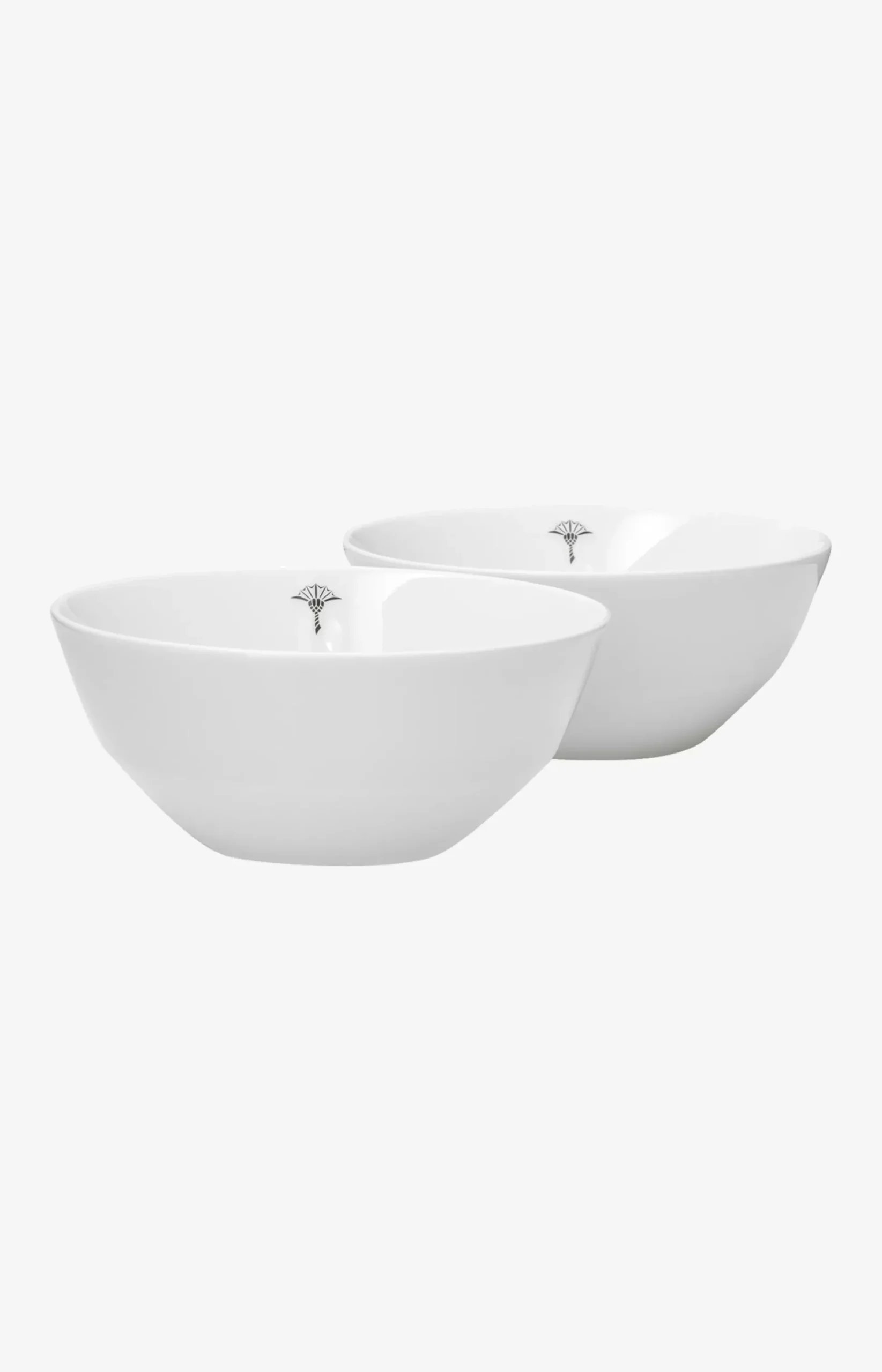 Single Cornflower Bowl 13 cm - Set of 2 in White