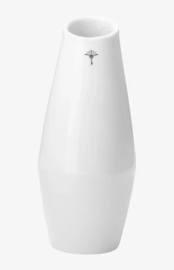 Single Cornflower Carafe/Vase in White - 13 cm height