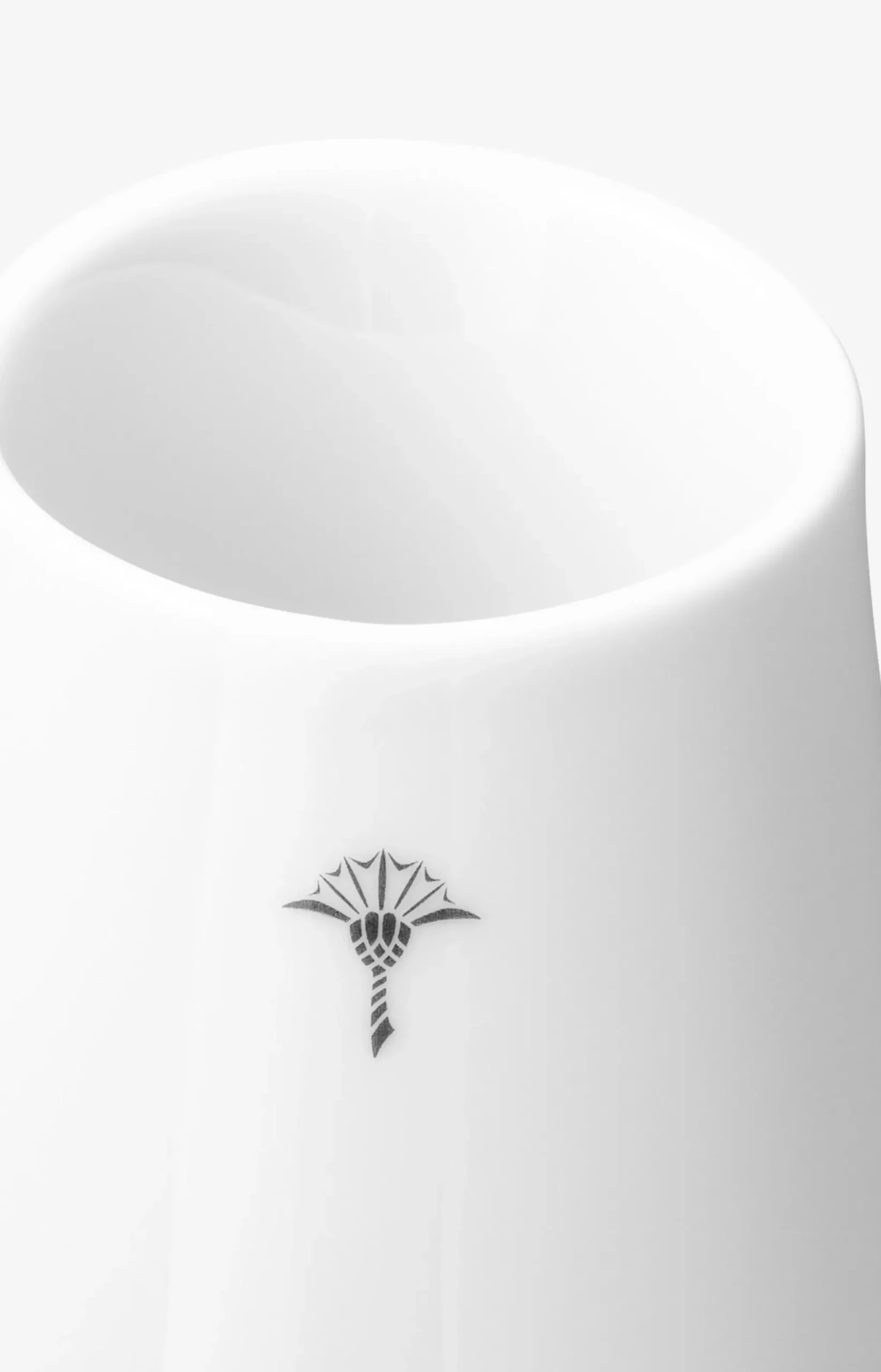 Single Cornflower Carafe/Vase in White - 25 cm height