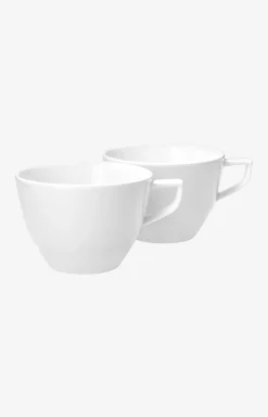 Single Cornflower Cup - Set of 2, White