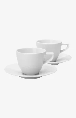Single Cornflower Expresso Cup - Set of 2 in White