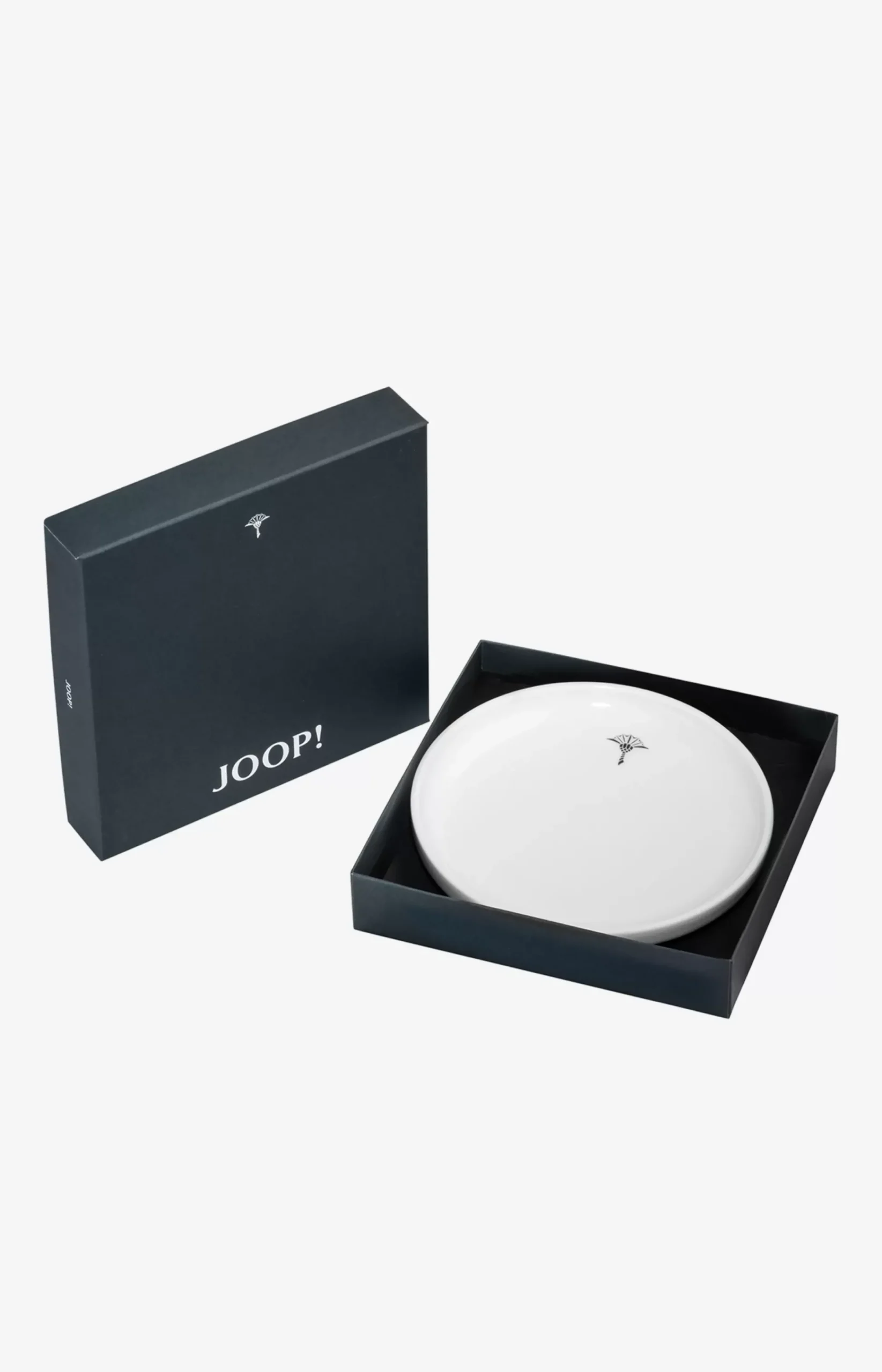 Single Cornflower Lid/Dip Plate in White