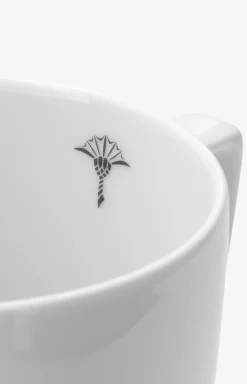 Single Cornflower Mug - Set of 2 in White