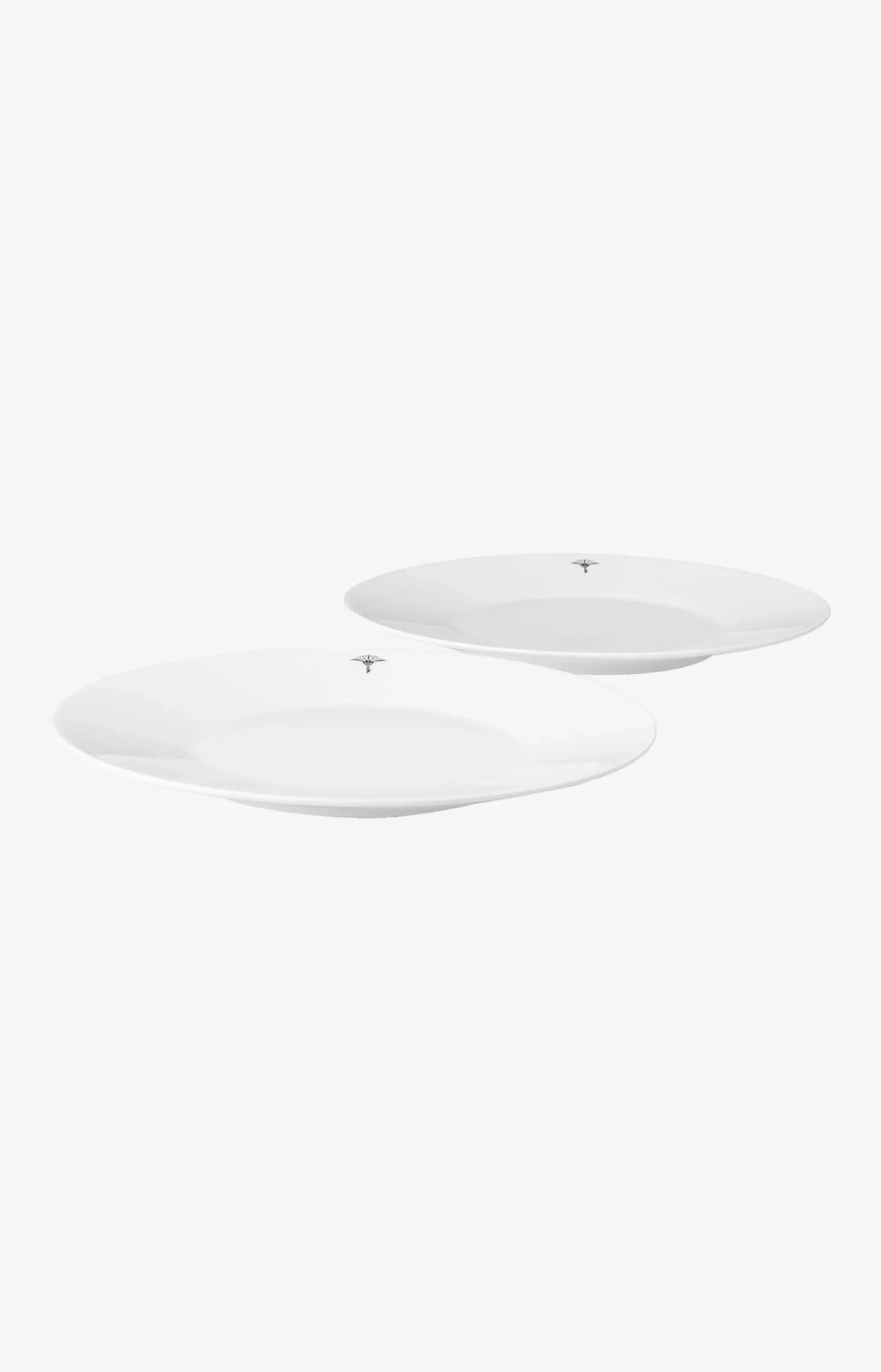 Single Cornflower Side Plate - White Set of 2